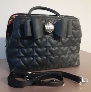 Betsey Johnson Large Bow Black Bag
